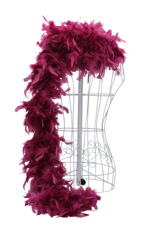 Feather Boa Chandelle H103 Wine