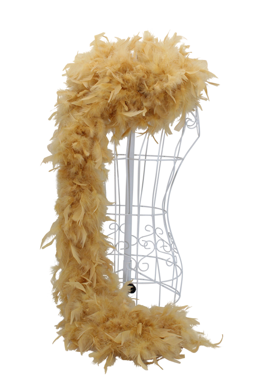 Feather Boa Chandelle H105 Antique Gold