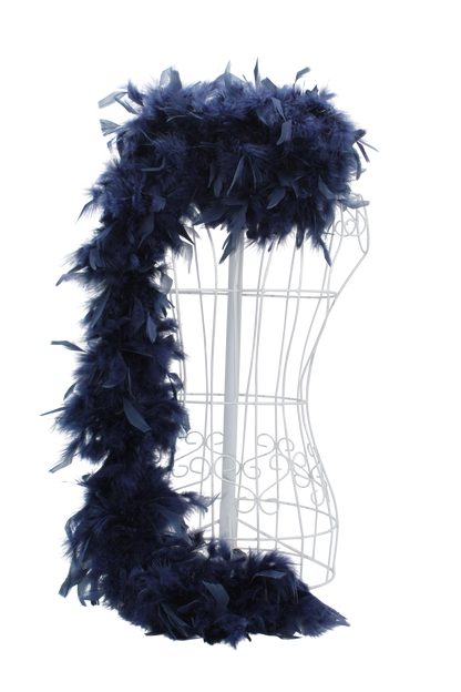 Feather Boa Chandelle H24 Navy Blue