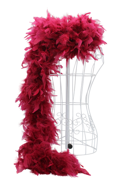 Feather Boa Chandelle H57 Cranberry