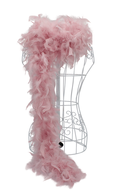 Feather Boa Chandelle H85 Dusty Rose