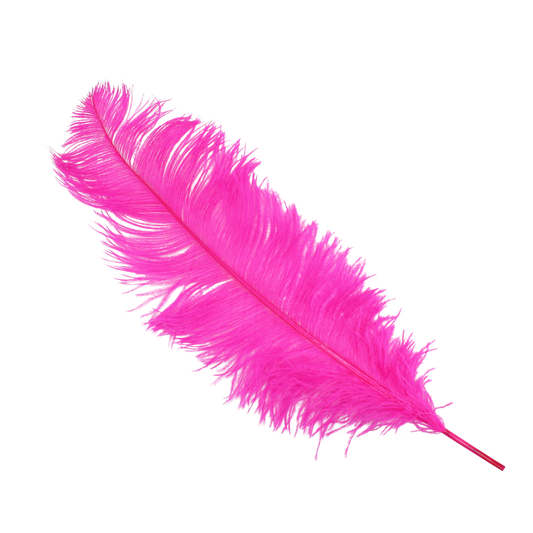 Ostrich Wing Plumes 2nd Quality20"+ H69 Hot Pink