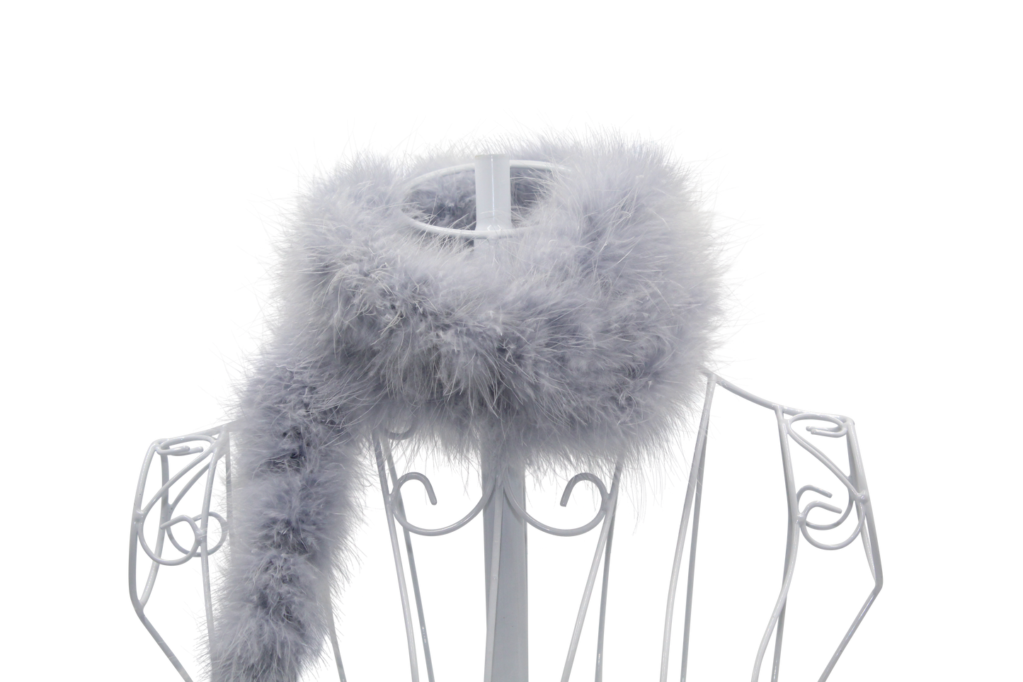 Feather Boa Marabou H45 Silver 2 Yrds