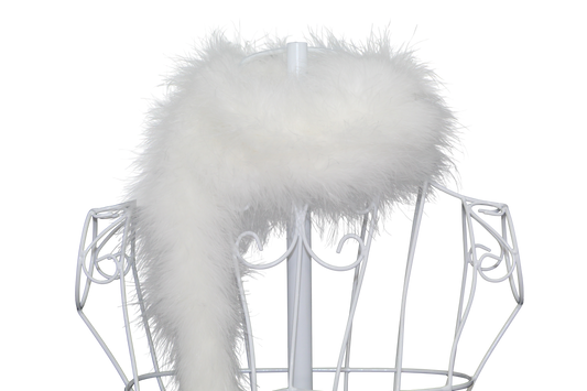 Feather Boa Marabou H81 White 2 Yrds