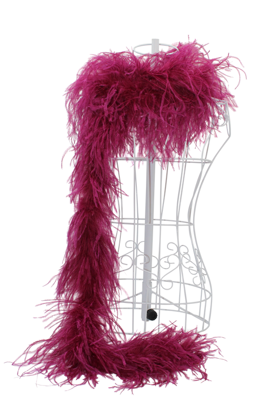 Feather Boa Ostrich H103 Wine