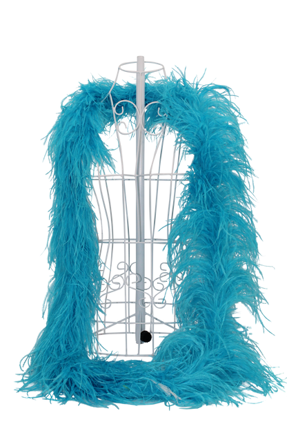 Feather Boa Ostrich H12 Aqua Blue