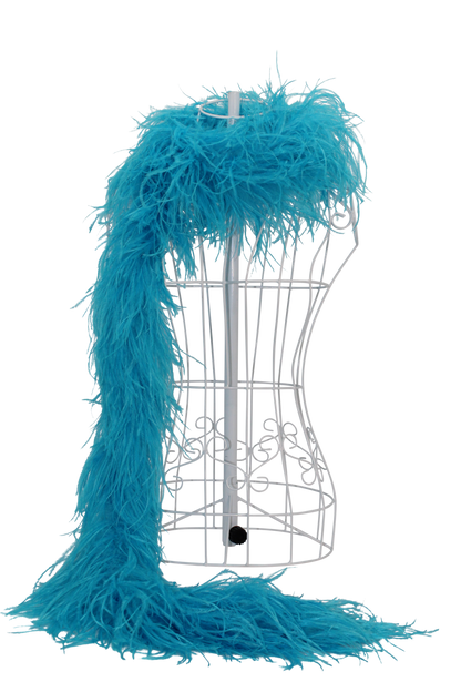 Feather Boa Ostrich H12 Aqua Blue