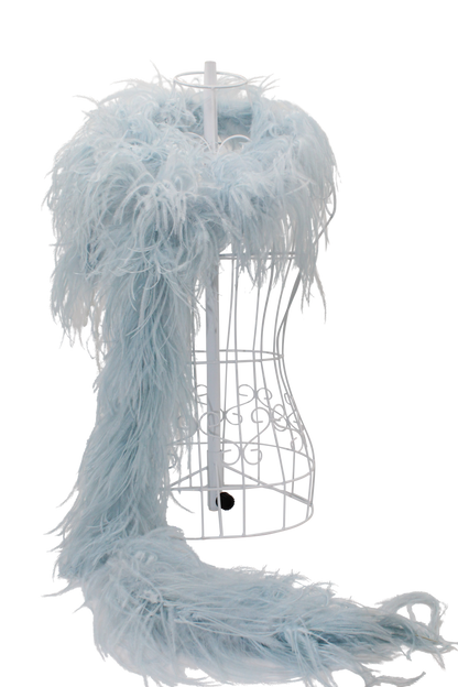 Feather Boa Ostrich H44 Dusty Gray