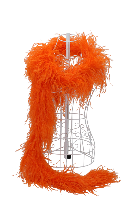 Feather Boa Ostrich H62 Orange