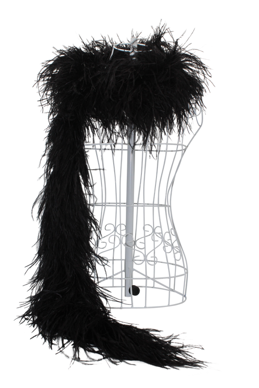 Feather Boa Ostrich H80 Black