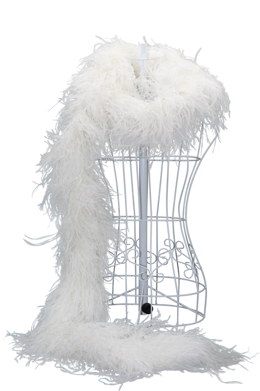 Feather Boa Ostrich H81 White