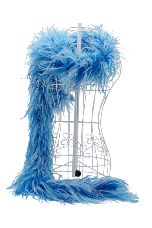 Feather Boa Ostrich Mix H17 Royal Blue & H15 Sky Blue