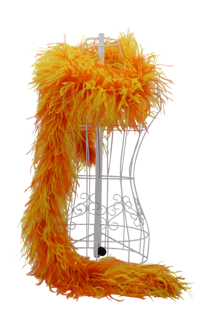 Feather Boa Ostrich Mix H36 Yellow & H62 Orange