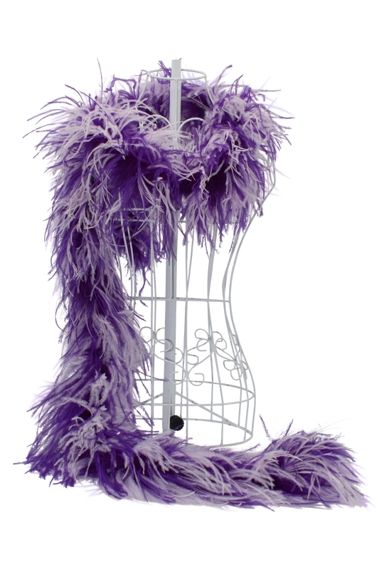 Feather Boa Ostrich Mix H75 Purple & H73 Lilac Cloud