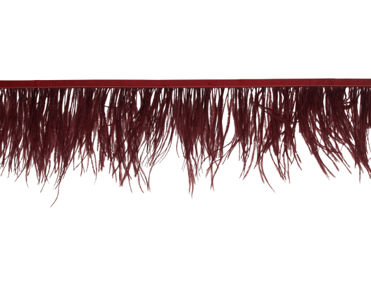 Ostrich Fringe 5-7" H54 Maroon