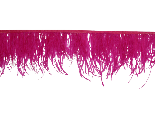 Ostrich Fringe 5-7" H69 Hot Pink