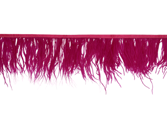 Ostrich Fringe 5-7" H70 Fuschia