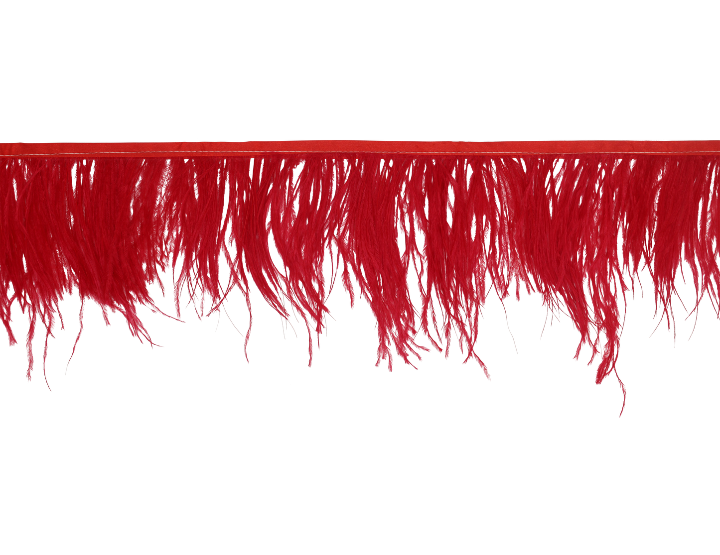 Ostrich Fringe 5-7" H72 Red