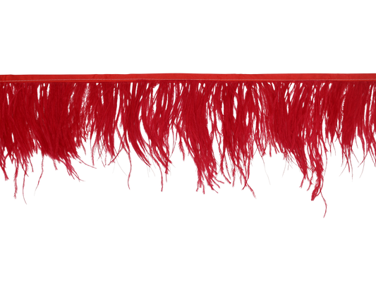 Ostrich Fringe 5-7" H72 Red