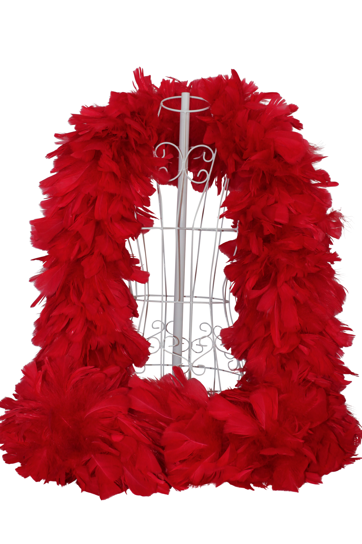 Feather Boa Turkey Ruff H72 Red