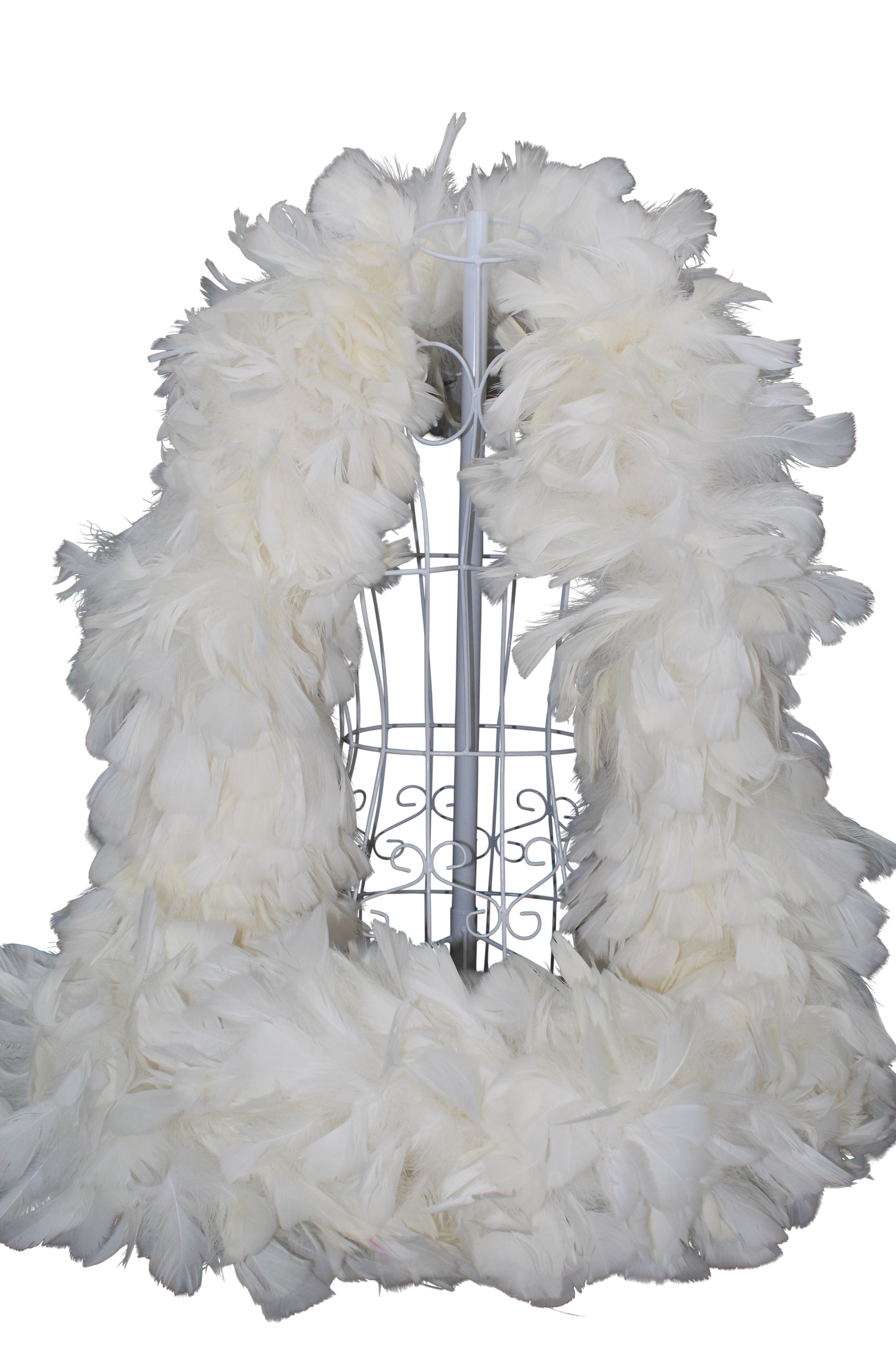 Feather Boa Turkey Ruff H81 White