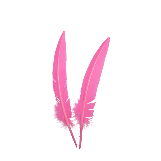 Turkey Quills Arrow Cut H65 Candy Pink