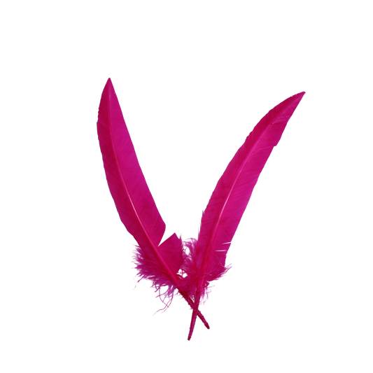 Turkey Quills Arrow Cut H70 Fuschia